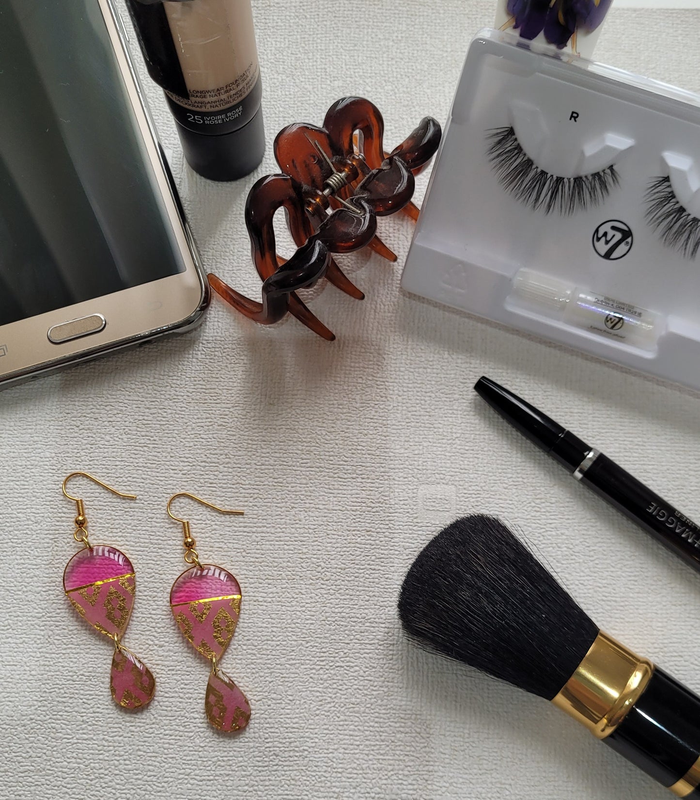 R103. Rose 2 Teardrop Earrings