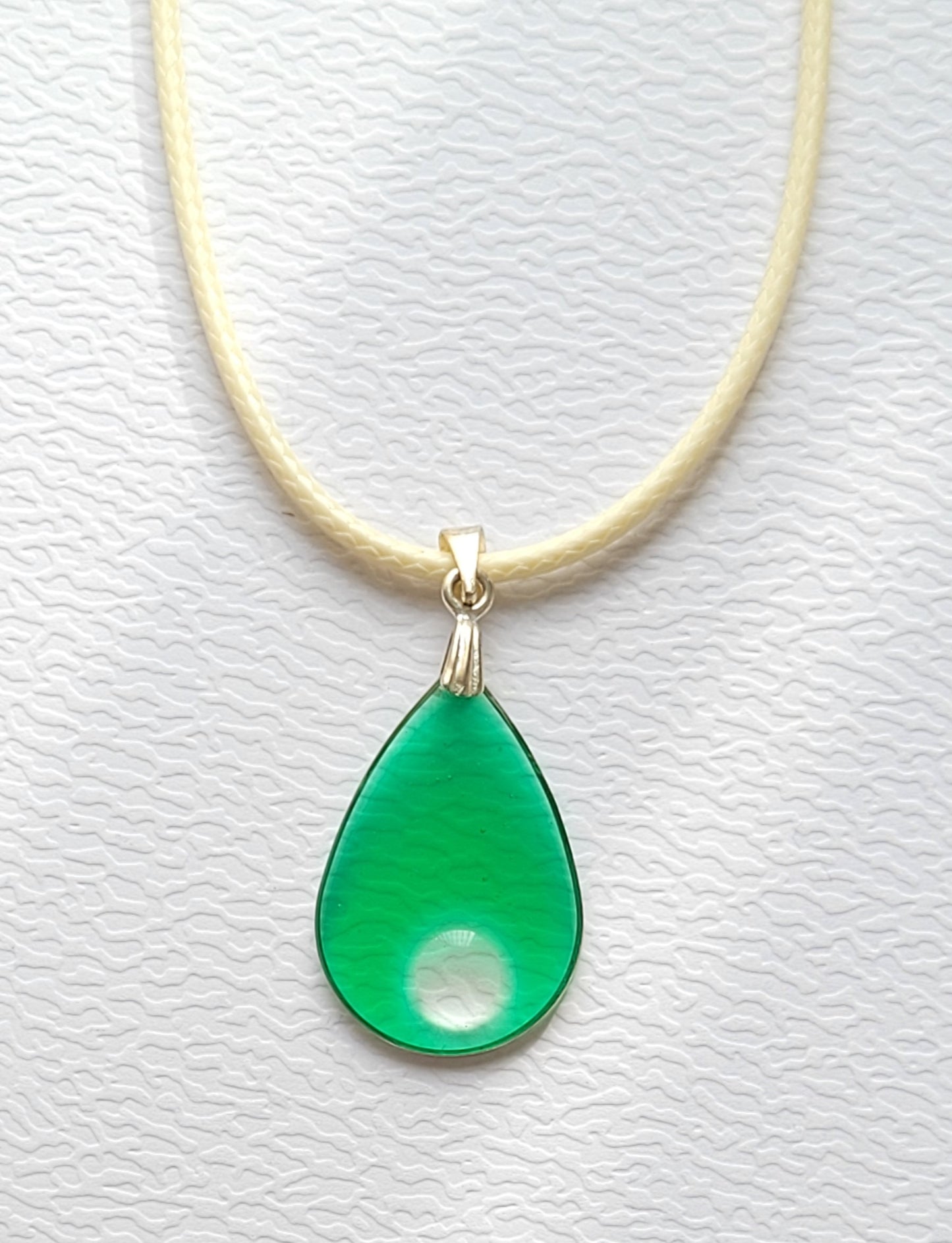 R111. Green Teardrop Pendant