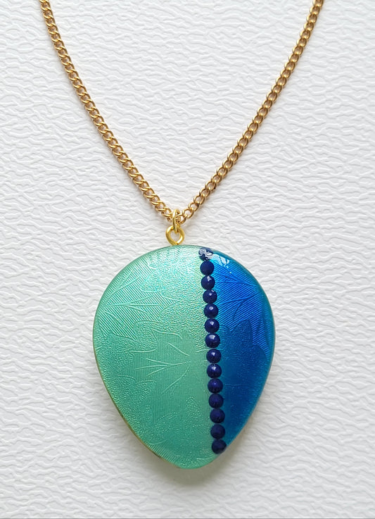 R115. Turquoise Teardrop Pendant