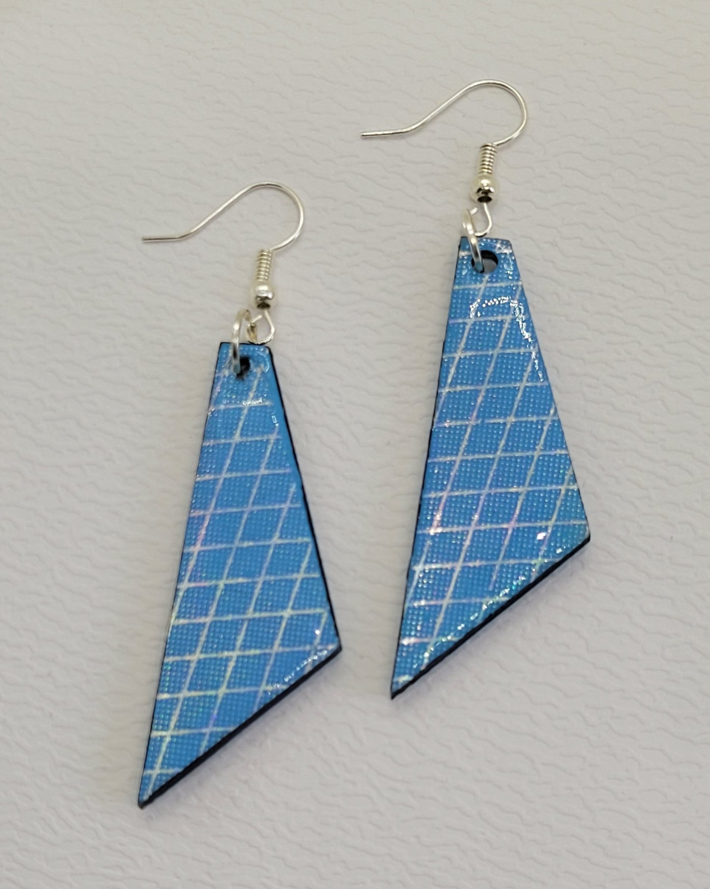 W101. Blue & Diamond Rhombus Earring